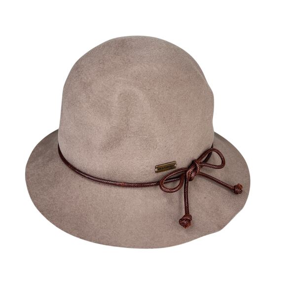Betmar NY Evelyn Litefelt Cloche Hat S/M Taupe Brown Water Repellant New - Picture 3 of 10